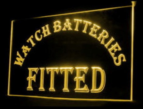 Watch Batteries Fitted LED Neon Sign